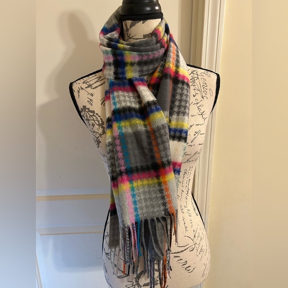 FRASS check plaid Cashmink scarf